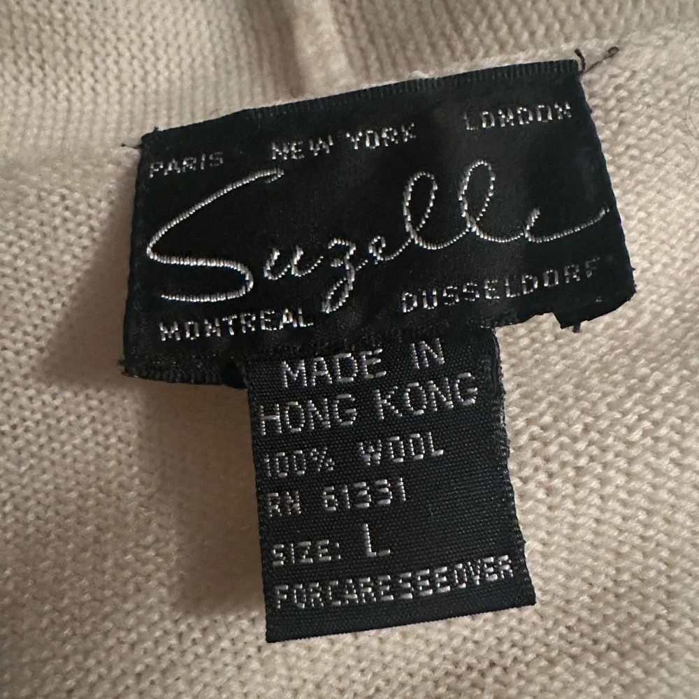 FINAL PRICE DROP Vintage Cream Cardigan with Studded Detail - Picture 4 of 4